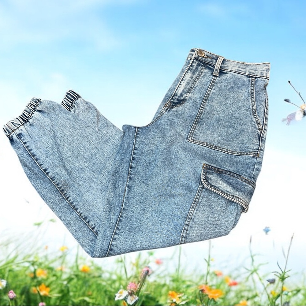 Juniors High Rise Cargo Joggers 7/28